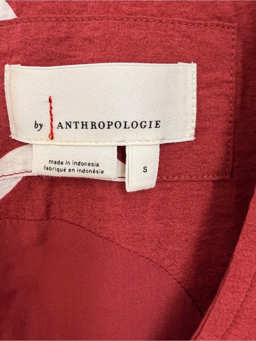 Anthropologie Rust Midi Dress with White Polka Dots - Picture 5 of 7